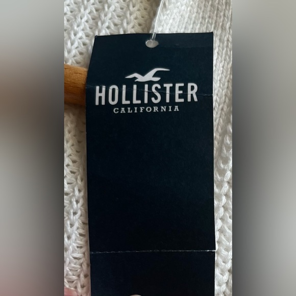 NWT! Hollister Sweater Womens Small White Long Cardigan Open Front Long Sleeves - Picture 8 of 9